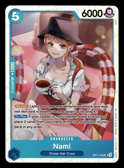 Nami OP11-054 SR Fist of Divine Speed One Piece Card - Image 1