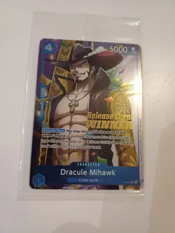 Dracule Mihawk P-081 Release Event Winner Sealed One Piece TCG - Image 1