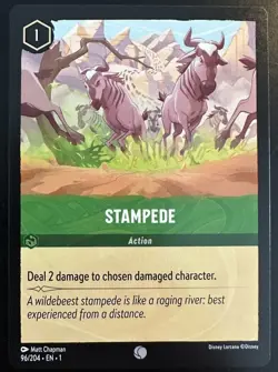 2023 DISNEY LORCANA STAMPEDE ACTION COMMON CARD # 96/204 The Lion King - Image 1