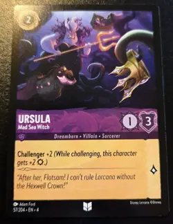 Ursula - Mad Sea Witch 57/204 Uncommon Ursula's Return Disney Lorcana TCG - Image 1