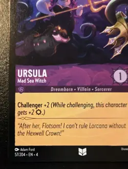 Ursula - Mad Sea Witch 57/204 Uncommon Ursula's Return Disney Lorcana TCG - Image 4