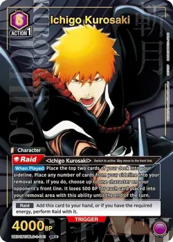 Union Arena Bleach Ichigo Kurosaki R Alt Art UE01BT/BLC-1-041 SR* - Image 1