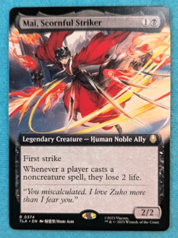 x1 Mai, Scornful Striker (Extended Art) Avatar: The Last Airbender Regular #374 - Image 2