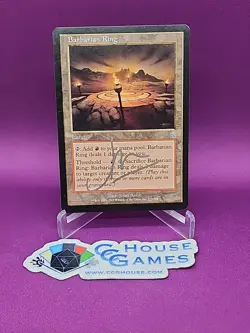 MTG Barbarian Ring Signed John Avon Odyssey Silver Artist Signature *CCGHouse* - Image 1