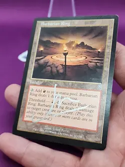 MTG Barbarian Ring Signed John Avon Odyssey Silver Artist Signature *CCGHouse* - Image 4