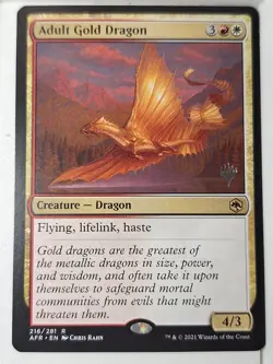Adult Gold Dragon - Promo Pack - Magic the Gathering MTG Nice! - Image 1