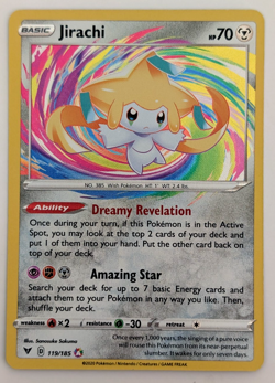 POKEMON ~ JIRACHI ~ 119/185 ~ VIVID VOLTAGE AMAZING RARE ~ FOIL ~ RARE NM - Image 1