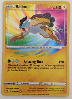 POKEMON ~ RAIKOU ~ 82/185 ~ VIVID VOLTAGE AMAZING RARE ~ FOIL ~ RARE NM - Image 1