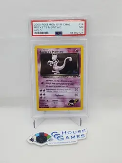 Rocket's Mewtwo 14/132 PSA 7 Pokemon Holo GYM Challenge 2000 *CCGHouse* - Image 1