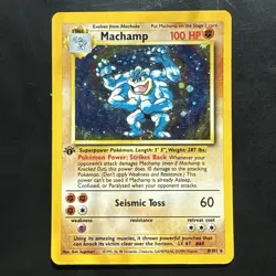 Pokemon Vintage COSMOS Holo Machamp 1st Edition CD-ROM Promo 8/102 WoTC - Image 1