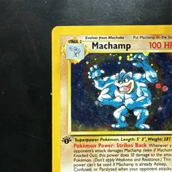 Pokemon Vintage COSMOS Holo Machamp 1st Edition CD-ROM Promo 8/102 WoTC - Image 2