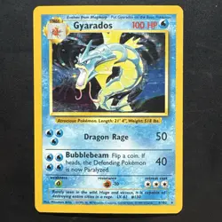 Pokemon Vintage Base Set Gyarados Holo Rare LP WoTC - Image 1