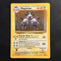 Pokemon Vintage Holo Rare Magneton Base Set Unlimited Wotc 1999 - Image 1