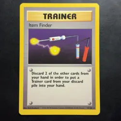 Pokemon Vintage Non-Holo Rare Item Finder 74/102 Base Set WotC 1999 - Image 1