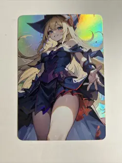Dark Magician Girl YuGiOh Waifu Doujin Anime Textured Foil Card - Image 1