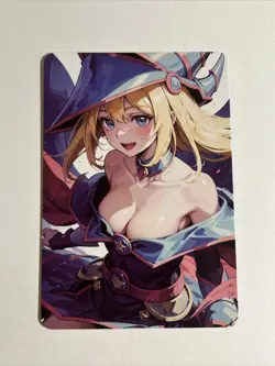 Dark Magician Girl YuGiOh Waifu Doujin Anime Textured Foil Card - Image 2