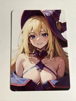 Dark Magician Girl YuGiOh Waifu Doujin Anime Textured Foil Card - Image 2