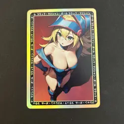 Dark Magician Girl YuGiOh Waifu Doujin Anime Textured Foil Card - Image 1