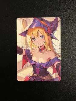 Dark Magician Girl YuGiOh Waifu Doujin Anime Textured Foil Card - Image 2