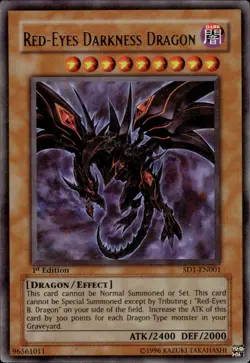 Red-Eyes Darkness Dragon - Ultra Rare 1st Edition SD1-EN001 - MP - YuGiOh - Image 1