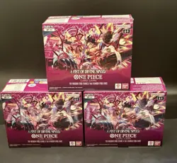 One Piece TCG OP-11 A Fist of Divine Speed Booster Box Lot of 3 Sealed English - Image 1