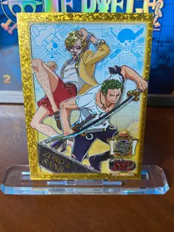 One Piece Anime Collectable Trading Card SSP Insert Card ZORO & SANJI Rare - Image 3