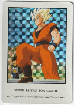 Dragon Ball Z Hero Collection Card 134 Super Saiyan Son Gokou FOIL - Image 1
