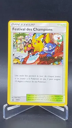 2017 Champions Festival FRENCH World Championship Promo Pokemon Card SM78 - Image 1