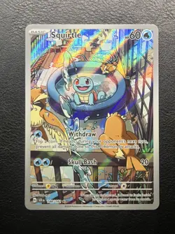 Pokemon TCG - Squirtle - Stellar Crown Illustration Rare Card - 148/142 - Image 1