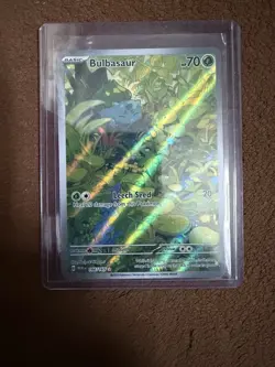Pokemon TCG Bulbasaur Holo Card 166/165 Scarlet & Violet 151 Illustration Rare - Image 1