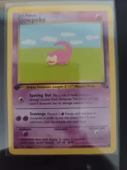 Pokemon Card 1ST EDITION Fossil Set 1999 - Slowpoke 55/62 - Image 1