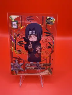 Naruto Kayou Doujin Triple Gem Rare Itachi Uchiha Chibi Transparent Card - Image 1