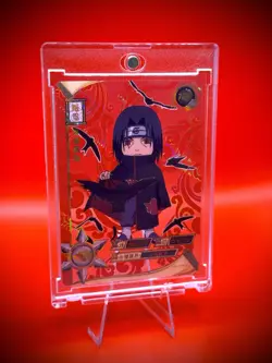 Naruto Kayou Doujin Triple Gem Rare Itachi Uchiha Transparent Chibi Trading Card - Image 3