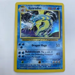 Gyarados 6/102 Base Set Holo Rare 1999 Pokemon TCG Card HP Unlimited - Image 1