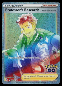 Pokemon Card - Professor's Research Pokemon GO 084/078 Secret Rare - Image 1