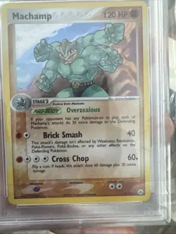Pokemon TCG Machamp Holo Rare Card 9/101 Hidden Legends PSA 8 - Image 4