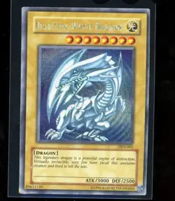 Konami Blue-Eyes White Dragon DDS-001 Prismatic Secret Rare Unlimited Holo Card - Image 1