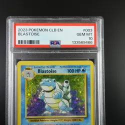PSA 10 Blastoise 003/034 Classic Collection English Holo Graded Pokemon Card - Image 2