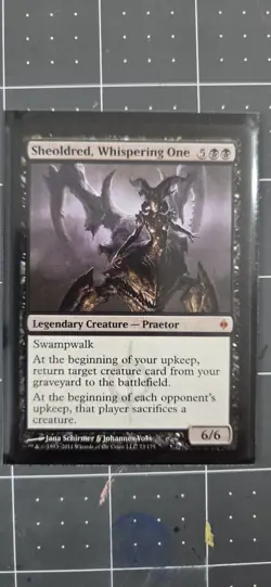 Phyrexia Sheoldred Whispering One Magic: The Gathering Card, Near Mint Condition - Image 1