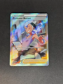 Professor Burnet Pokemon TCG Silver Tempest Trainer Card TG26/TG30 Full Art - Image 1