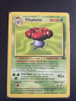 Vileplume 31/64 Jungle Set Non-Holo Rare Pokemon TCG Card WOTC - Image 1