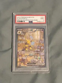 2023 PSA 9 Alakazam EX Mew Special Illustration Rare Card #201 - Image 1