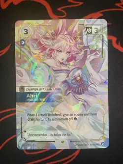 Ahri Inquisitive 227/221 (NM) Overnumbered Riftbound Spiritforged Card - Image 2