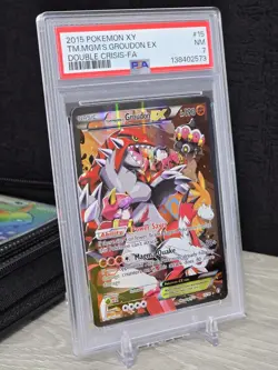 Pokemon Card Team Magma's Groudon EX #15 Double Crisis Full Art Holo 2015 PSA 7 - Image 1