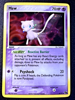 Mew 4/17 POP Series 4 Promo Pokemon Card Holo Foil Rare Swirl LP+ - Image 1