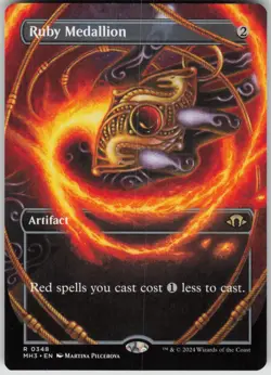 MTG Ruby Medallion (Borderless) Normal NM Modern Horizons 3 Magic 348 - Image 1