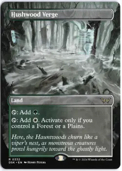 Hushwood Verge (Borderless) Duskmourn: House of Horror #332 MTG NM / M - Image 1