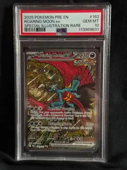 PSA 10 Roaring Moon ex #162 2025 Prismatic Evolutions SIR Pokemon TCG - Image 1