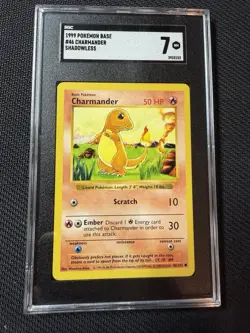 Pokemon Charmander 46/102 Base Set Shadowless SGC 7 Regular Wizards of the Coast - Image 1