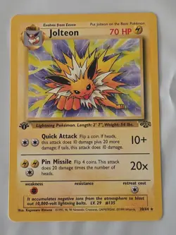 1st Edition JOLTEON First Edition 1999 Jungle Pokemon Non-Holo Rare Card #20/64 - Image 1